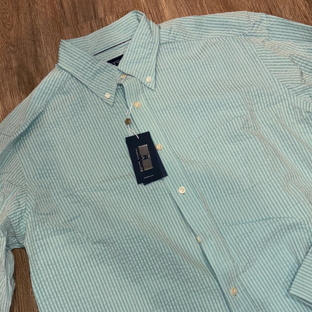Eton mint green seersucker  Casual Shirt